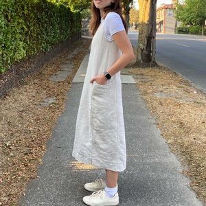 Elizabeth Suzann Clyde dress flax midweight linen XXS